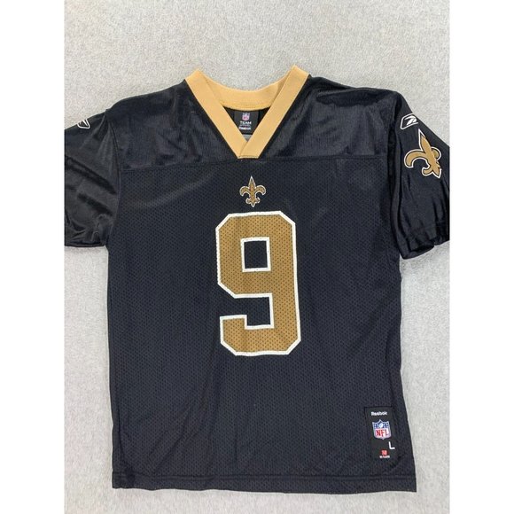 New Orleans Saints‎ Reebok NFL Replica Football Jersey (#9 Brees) Youth Large - Picture 1 of 12
